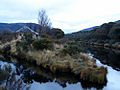 Confluence of Thredbo River (R) with the Little Thredbo River (L) at Bullocks Flat.