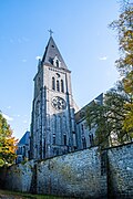 Le clocher de l'église abbatiale.