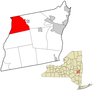 Location in Albany County and the state of New York.