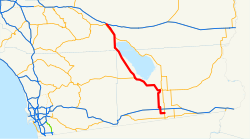 Karte der California State Route 86