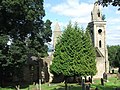 Die alte Carriden Church mit dem Friedhof