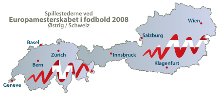 Spillestederne ved Europamesterskabet i fodbold 2008 - Østrig/Schweiz