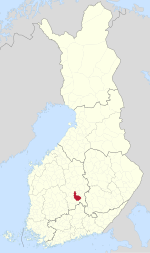 Location of Korpilahti in Finland