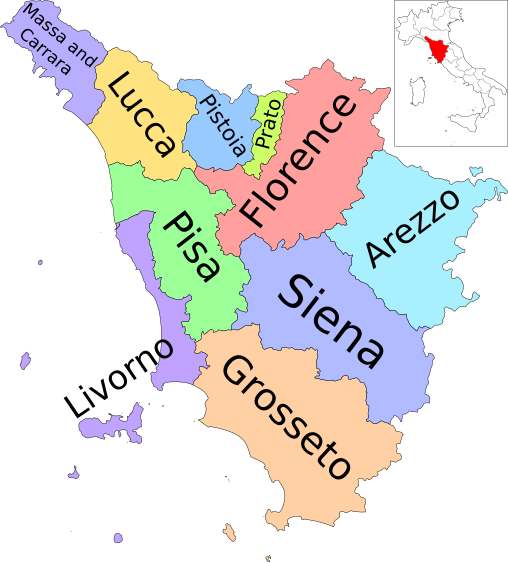 Map of Tuscany