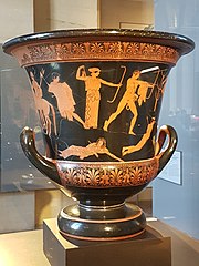 Apollo and Artemis kill the children of Niobe, 460-450 BC by the Niobid Painter. Louvre, Paris.