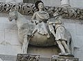 Relieff på Duomo di San Martino i Lucca i Toscana i Italia