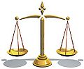 Balance de la justice, symbole du Droit