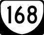 State Route 168 marker