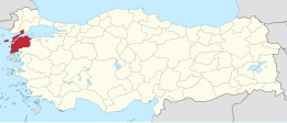 Provincia di Çanakkale – Localizzazione