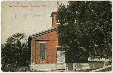 The Presbyterian church in a pre-1923 postcard