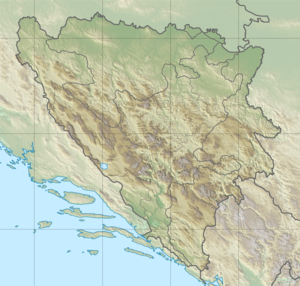 Маглич. Карта розташування: Боснія і Герцеговина