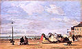 Císařovna Eugénie na pláži v Trouvill, 1863