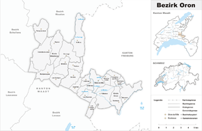 Karte von District d'Oron