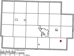 Location of Plainfield in Coshocton County