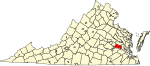 State map highlighting Charles City County