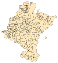 Localização do município de Yanci em Navarra