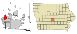 Location of Grimes, Iowa