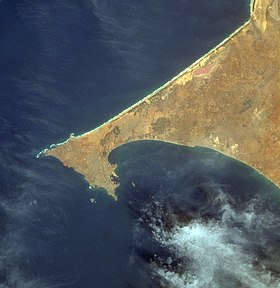 Image satellite de la presqu'île du Cap-Vert.