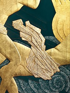 Jean Dunand, Detail of Decorative panel Fortissimo (1935) (Metropolitan Museum of Art).