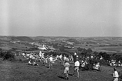 A község látképe Farkasgyepű felől (1943)