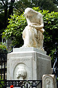 Sculpture of Euterpe at the grave of Frédéric Chopin at Père Lachaise Cemetery, Paris, France