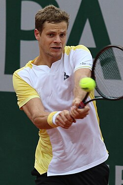 Yannick Hanfmann v kvalifikaci French Open 2023