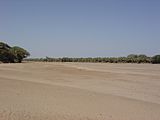 Kerio River during dry season. Riverbed is silty and easily erodes during storm events.