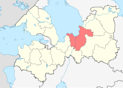 Location of Volkhovsky District in Leningrad Oblast