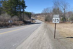 Maine State Route 125 Going into Bowdoin Center from Bowdoinham