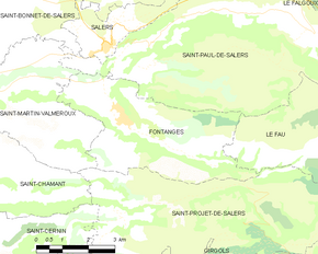 Poziția localității Fontanges