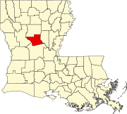 Map of Louisiana highlighting Grant Parish.svg