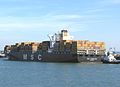 Porte conteneux MSC Carolina dans le port du Havre