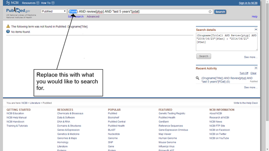 PubMed search for Wikipedia