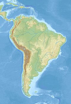 スクレの位置（南アメリカ内）