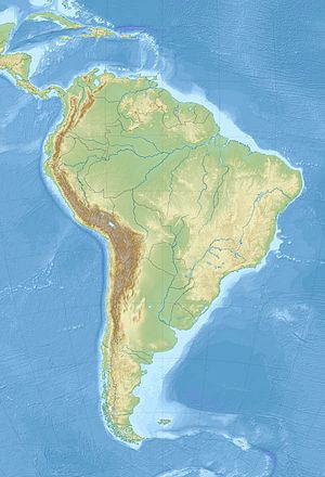 チチカカ湖の位置（南アメリカ内）