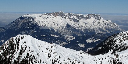 Südseite des Untersbergmassivs, gesehen vom Fagstein