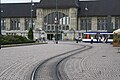 Hauptbahnhof mit Wendeschleife und umgeleitetem ST 13 aus Arheilgen