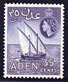 Image 18Queen Elizabeth II and Gulf of Aden at Yemen 35 cent Stamp. (from History of Yemen)
