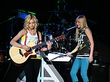 Aly & AJ performing in 2007