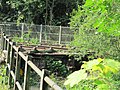 Close-up view of the end of the bridge.