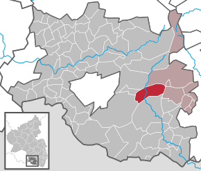 Poziția ortsgemeinde Hinterweidenthal pe harta districtului Südwestpfalz