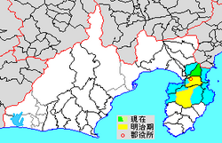 田方郡行政區域圖