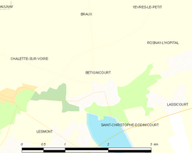 Mapa obce Bétignicourt