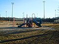 The playground and baseball field at Sylvan Avenue Park