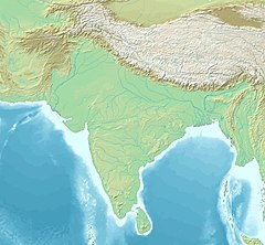 プナカの位置（南アジア内）