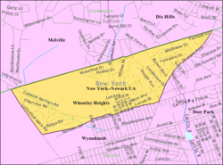 موقعیت ویتلی هایتس، نیویورک در نقشه