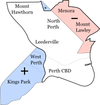 Map showing 2005 boundaries and changes at the 2007 redistribution