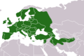 Aire de répartition du Blaireau européen