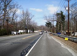 Looking north along US 206