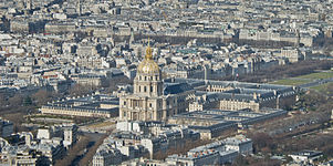 O Hôtel des Invalides visto da Torre Montparnasse